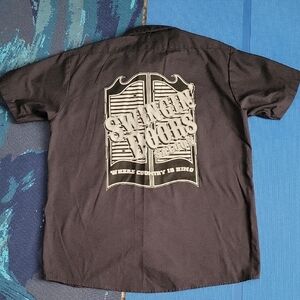 Men's Charcoal Grey Short Sleeve Work Shirt - Swingin' Doors Saloon